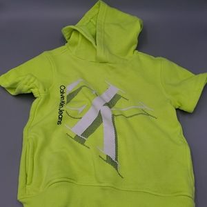 *Size 3T* Calvin Klein Jeans* Hooded* Yellow Sleeveless Sweater